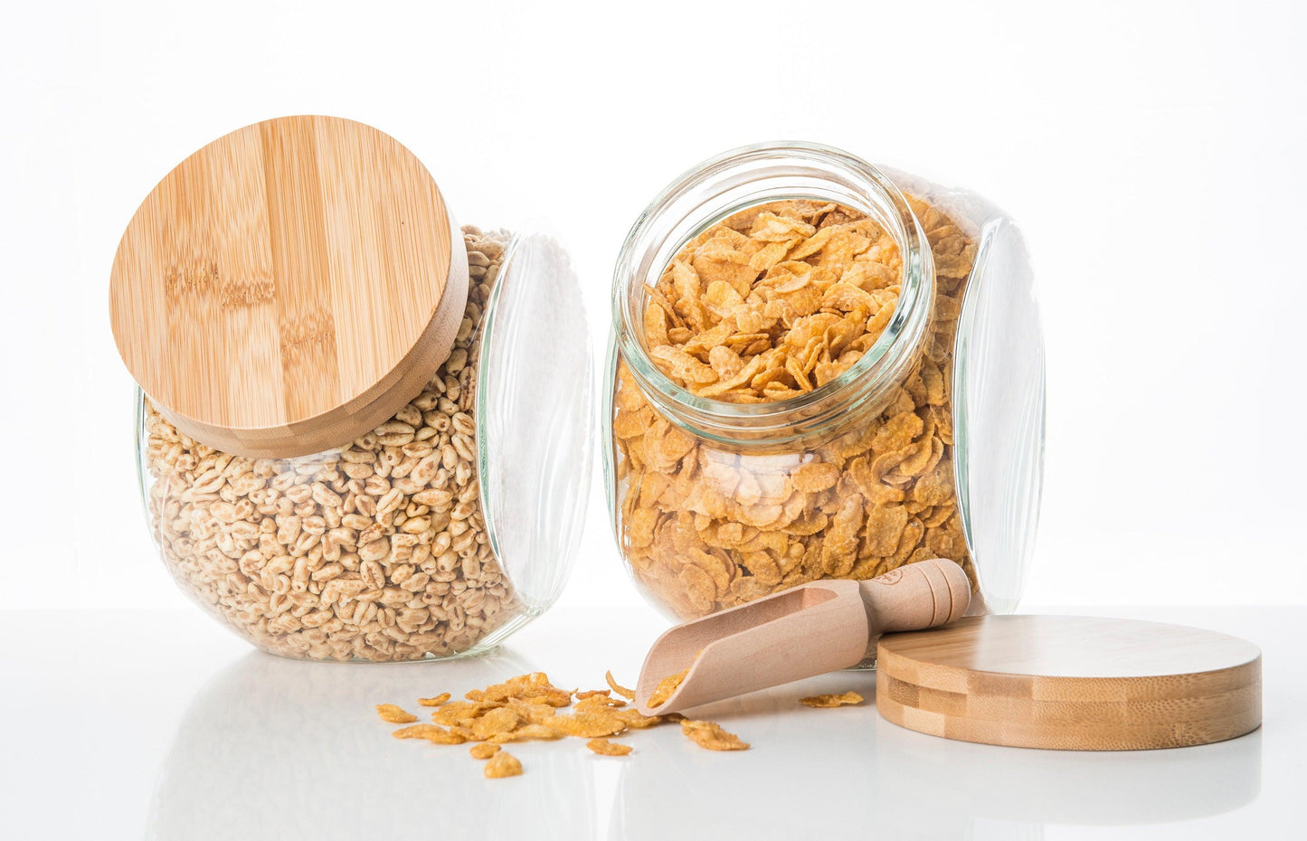 Bamboo Glass Snack Jar 4L