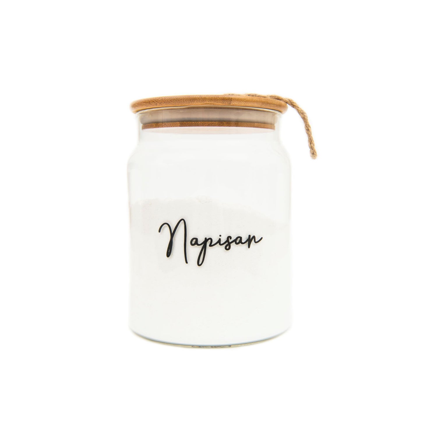 Bamboo Glass Jar with Twine 2L