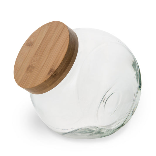 Bamboo Glass Snack Jar 4L