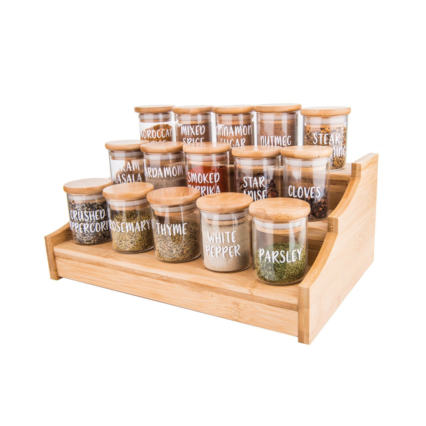 Large Bamboo Herb & Spice Shelf